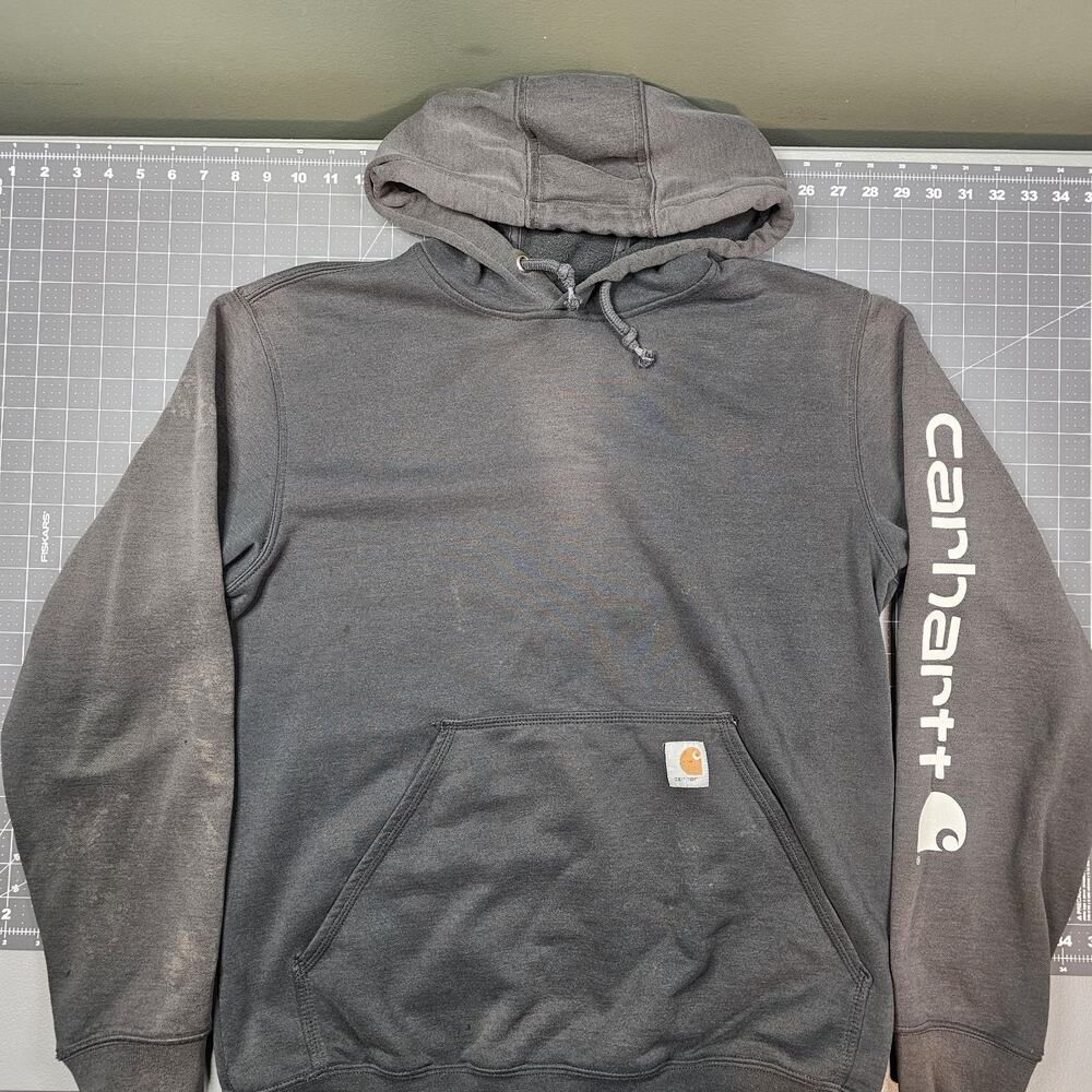 Carhartt K288 BLK Hoodie Medium Black Faded Distressed Grunge Streetwear Skater
